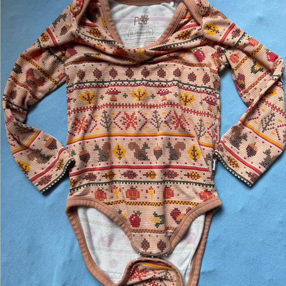 Little Sleepies Harvesr Fair Isle Bodysuit